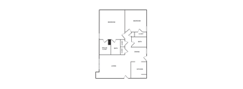 a floor plan of a bedroom apartment