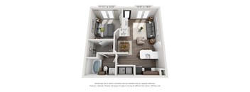 a 2 bedroom192 sqft floor plan