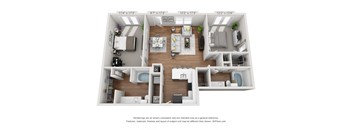 a 1 bedroom floor plan  395