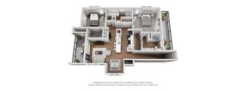 3 bedroom floor plan  the residences at