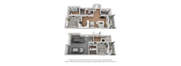 2 bedroom floor plan  the villas at spring creek apartments