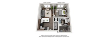 bedroom floor plan  the residences at city center apartments