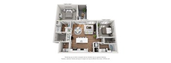 a 1 bedroom floorplan is shown in this illustration