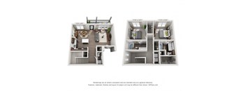 2 bedroom floor plan  the crossings at city center apartments