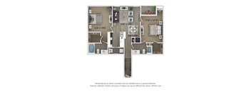 A floor plan of a house with a kitchen, living room, and bathroom.