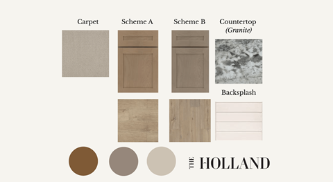 A selection of carpet and flooring samples from the brand True Holland.