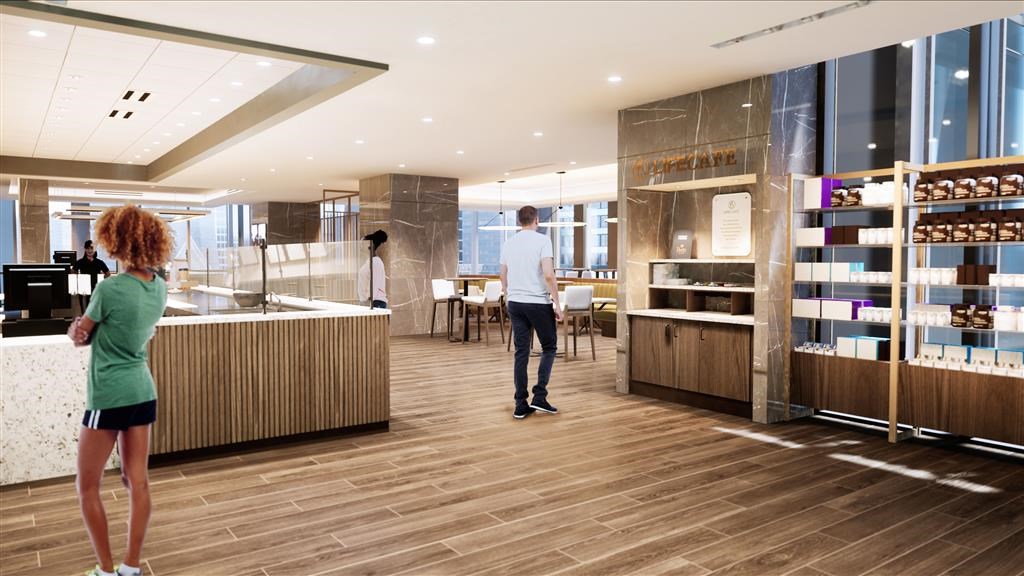 cafe entrance rendering