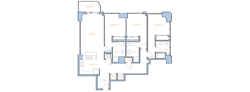 a floor plan of a town house with an open floor plan