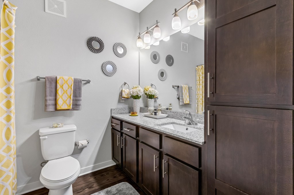 EnSuite Bathroom with Cherry Cabinetry