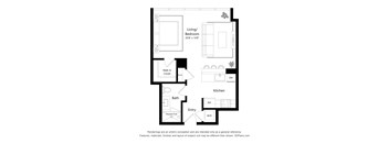 A black and white drawing of a floor plan for a home.