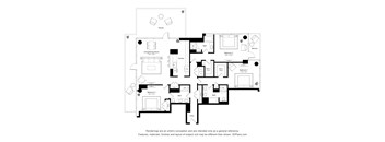 A black and white floor plan of a house with rooms labeled.