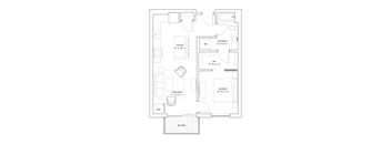 a line drawing of a floor plan of a house