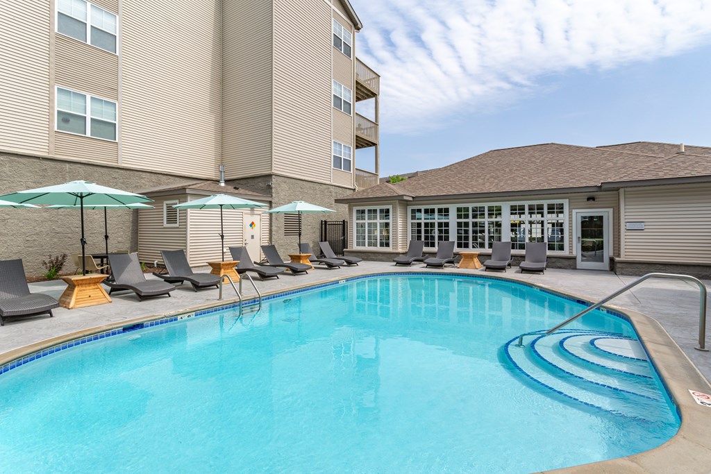 take a dip in our resort style heated swimming pool at Lake Susan Apartments in Chanhassen, MN