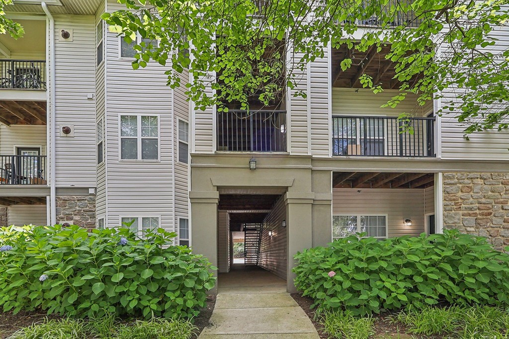 our apartments have a walkway to the entrance of the building