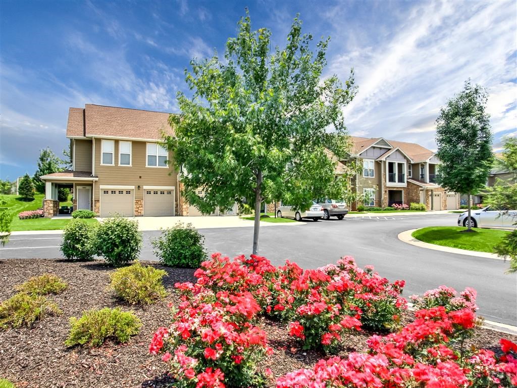 Property landscaping and attached garages