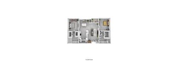 A floor plan of a house with labeled rooms.
