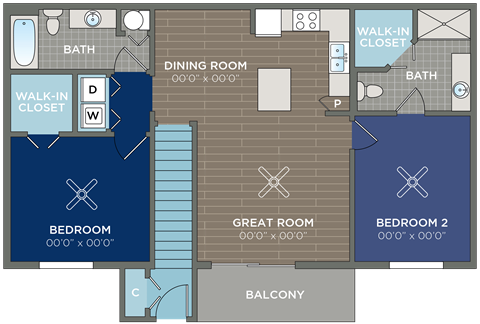a floor plan of a living room and a dining room