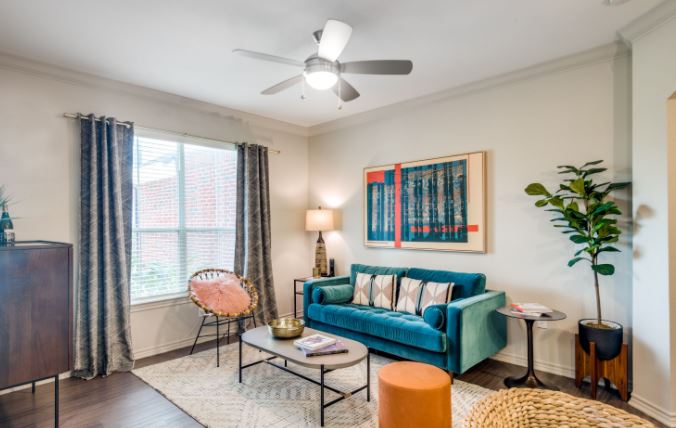 Aventura on Briar Forest - One Bedroom Model Living Room