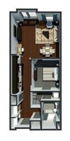 1 Bed 1 Bath Apartment - 781 sq.ft. Luxury Nashville Apartments for Rent