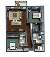2 Bed 2 Bath Apartment - 1,078 sq.ft. Luxury Nashville Apartments for Rent