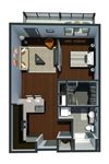 Studio Apartment - 673 sq.ft Luxury Nashville Apartments for Rent