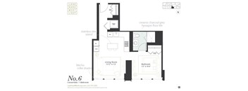 Floor plan at Landmark West Loop Apartments in Chicago, IL