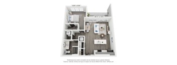 1 bed 1 bath floorplan