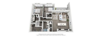 2 bed 2 bath floorplan