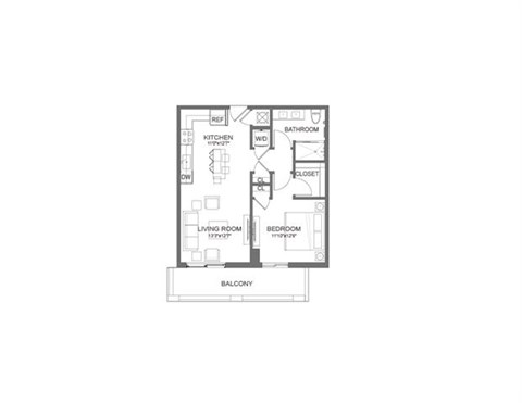 the floor plan of the apartment