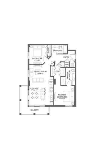 the silver and black floor plan of a house