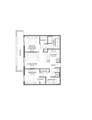 the floor plan of the apartment