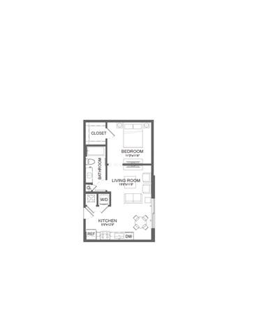 floor plan photo of the residence at the crossings apartments