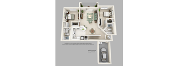 Orchid Floor plan with Garage