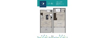 platform floor plan of a 1 bedroom apartment