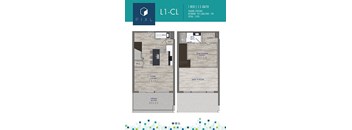 floor plan of a 1 bedroom apartment