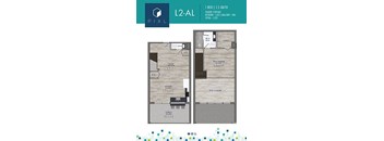 a floor plan of a unit with a bedroom and a bathroom