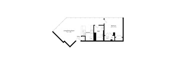 a floor plan of a house with a black line showing the flooring and floor
