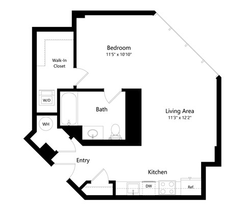 an illustration of a floor plan of a house with an open floor plan and floor