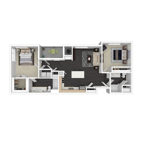 bedroom floor plan an in 2 bed 2 bath