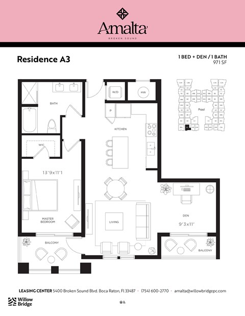 the floor plan of residence a3
