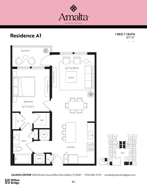 the floor plan of residence a1