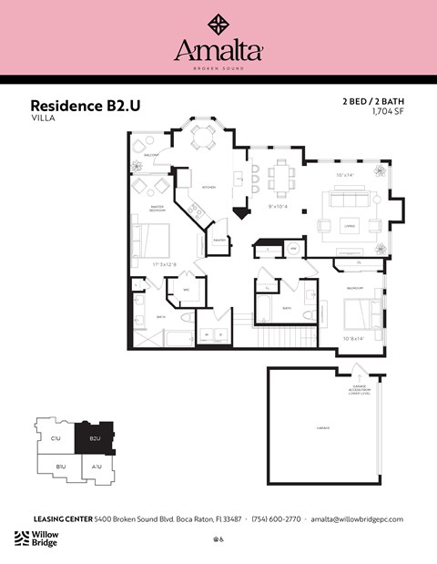 the floor plan of residence b2 2u