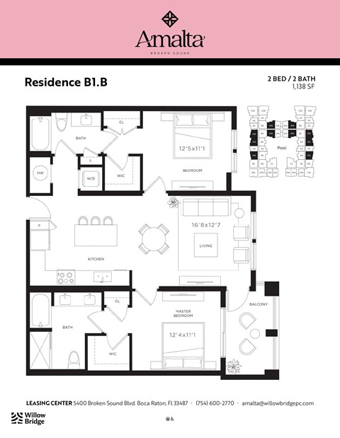a floor plan of a bedroom apartment