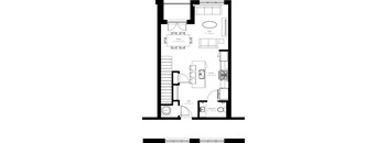 A black and white floor plan of a house with labeled rooms.