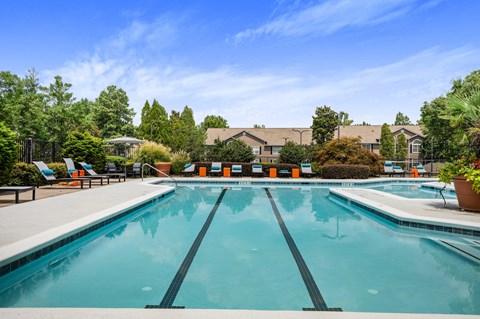 the swimming pool at our apartments
