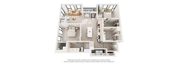 a 3 bedroom floor plan with a bathroom and a living room