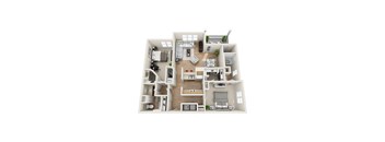 a 2400 sq ft floor plan of a 2100 sq ft apartment
