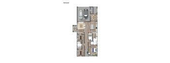 A floor plan of a property named Richmond with dimensions and room layout.
