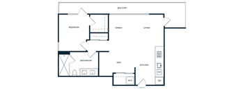 A black and white diagram of a house layout with labeled rooms.