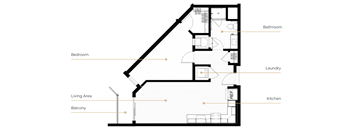 A black and white diagram of a house layout with labeled rooms.